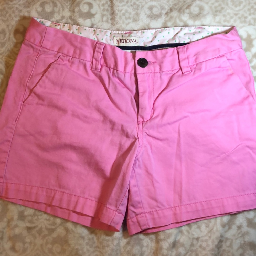 Size 2 bubblegum pink shorts.